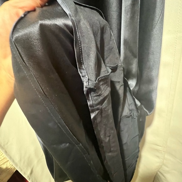 Quince Midnight Blue 100% Washable Silk Strapless Midi Dress – NWT – Size L - Picture 6 of 15